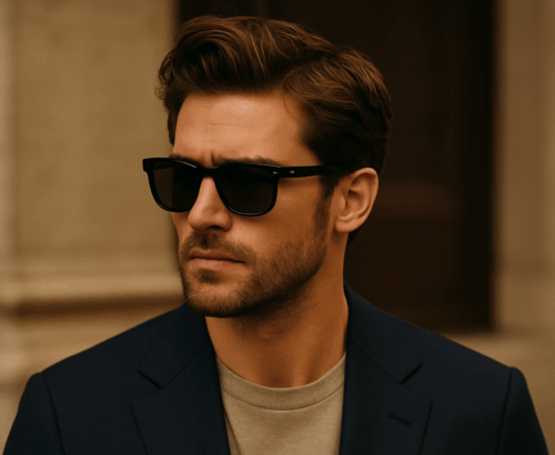Estilo em foco com óculos de sol de luxo