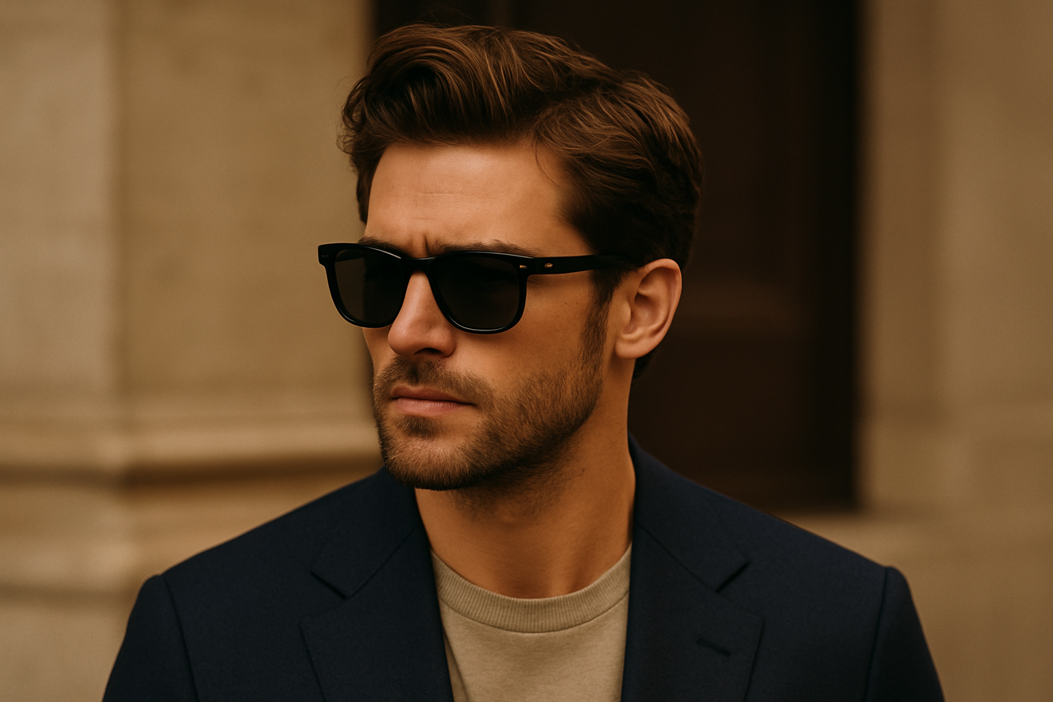 Estilo em foco com óculos de sol de luxo